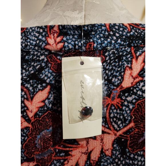 Aveology NWT Jolie Floral V-Neck Ruffle Dress Plus Size 14/16 Boho Knee Length - Picture 10 of 14